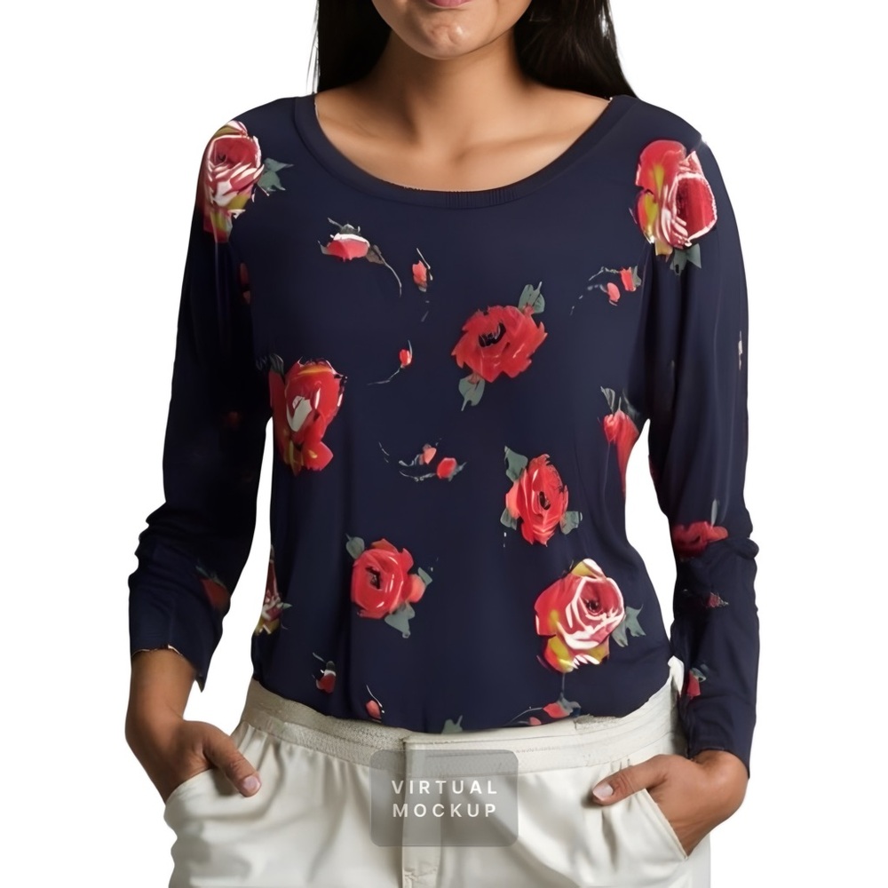 Aritzia Babaton Oversized Navy & Red 3/4 Sleeve - XS